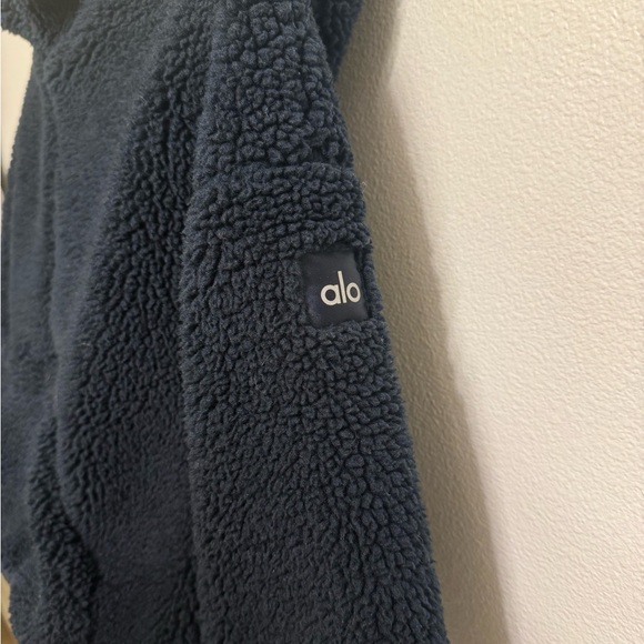 ALO Streetside Half Zip Fleece Hoodie Size XS Midnight - Picture 4 of 11